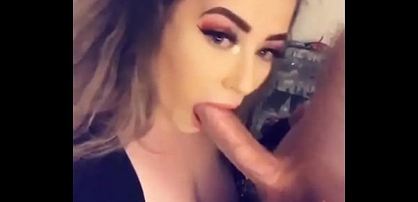  Amelia Skye loves to deepthroat and won’t stop till he cums! Rebellious hot schoolgirl smokes and sucks and swallows cum
